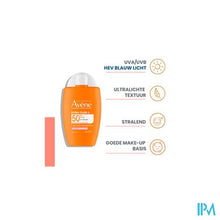 Afbeelding in Gallery-weergave laden, Avene Zon Spf50+ Ultra Fluid Eclat Radiance 50ml
