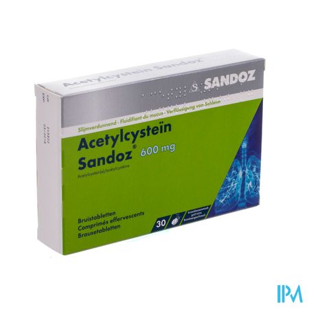 Acetylcystein Sandoz 600mg Bruistabl 30