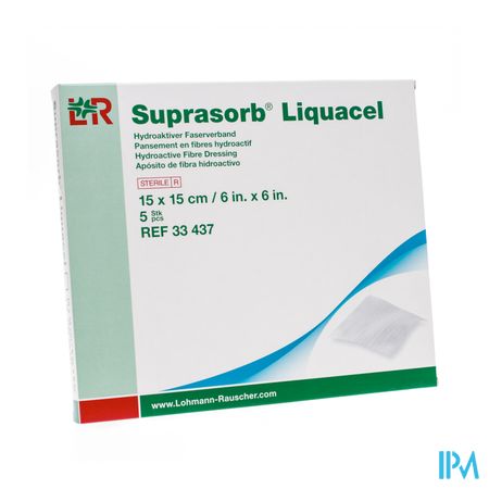 Suprasorb Liquacel Verband 15x15cm 5 33437-180022