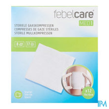 Afbeelding in Gallery-weergave laden, Febelcare Med1 Steriele Gaaskompres 10x10,0cm 12x1
