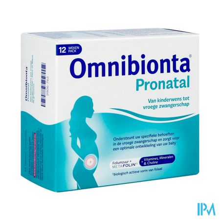 Omnibionta Pronatal kinderwens en vroege zwangerschap - 12 weken Pack (84 tabletten)