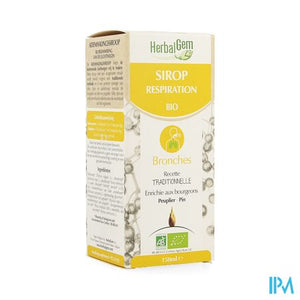 Herbalgem Siroop Ademhaling Bio Kind-volw 150ml