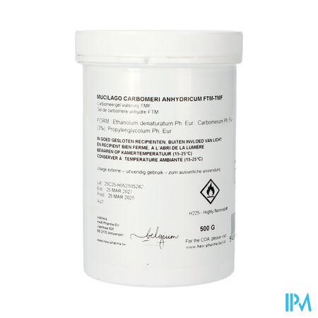 Carbomeergel Watervrij Tmf 500g Hew Pharma