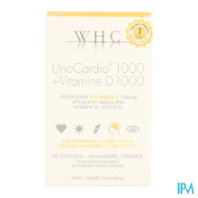 Afbeelding in Gallery-weergave laden, Unocardio 1000 + Vit D 1000 Softgels 60
