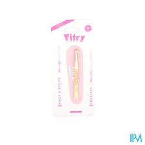 Epileerpincet Schuin Inox Verguld