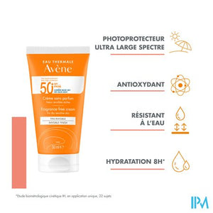 Avene Zon Spf50+ Creme Zonder Parfum 50ml