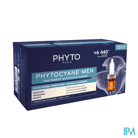 Phytocyane Men Trait. Chute Progr. Fioles 12x3,5ml