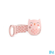 Afbeelding in Gallery-weergave laden, Suavinex Bonhomia Soother Clip+ribbon Owl Pink
