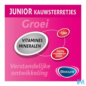 Biocure Junior Kauwsterretjes 60 St tabletten