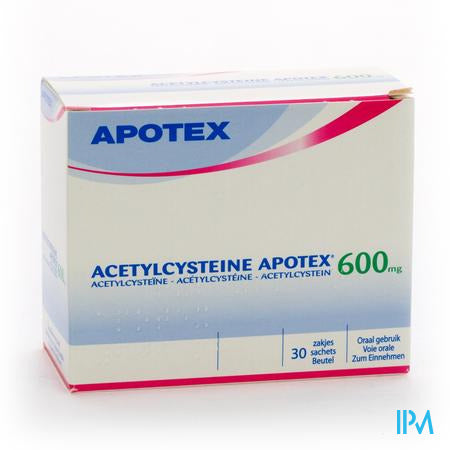 Acetylcysteine Apotex Sach 30 X 600mg