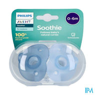Philips Avent Fopspeen +0m Soothie Mix 2 / blauw of roze