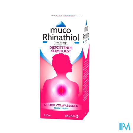 Muco Rhinathiol 5% Sir Ad Z/suiker 250ml