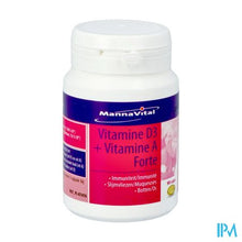 Afbeelding in Gallery-weergave laden, Mannavital Vitamine D3 + Vitamine A Forte Caps 90
