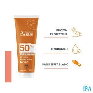 Avene Zon Spf50 Lait Solaire 250ml