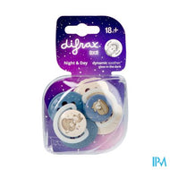 Difrax Dynamic Fopspeen Day&night Assorti 18m+ 2