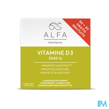 Charger l'image dans la galerie, Alfa Vitamine D3 3000iu Softcaps 120
