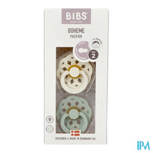Load image into Gallery viewer, Bibs 2 Fopspeen Boheme Duo Sage/ivory 2
