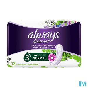 Always Discreet Incontinence Pad Normal 12