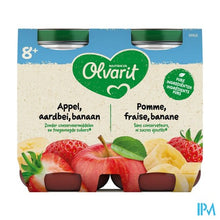 Afbeelding in Gallery-weergave laden, Olvarit Fruit Appel Aardbei Zwarte Bes 2x200g 8m60
