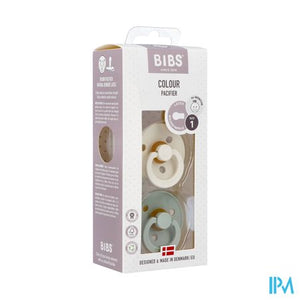 Bibs 1 Fopspeen Duo Sage Ivory