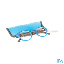 Afbeelding in Gallery-weergave laden, Pharmaglasses Leesbril Round +4.00 Blue/black
