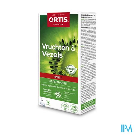 Ortis Vruchten&vezels Forte Transi+ Complex 12x10g