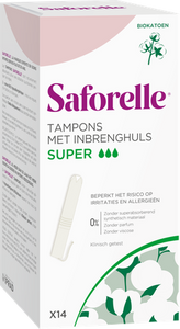 Saforelle Coton Protect Tampons Inbrengh. Super 14