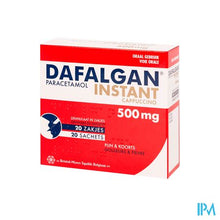 Afbeelding in Gallery-weergave laden, Dafalgan Instant Cappuccino Gran Zakjes 20x 500mg
