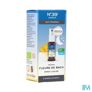 Bachbloesem Bio N39 Noodgevallen Nacht Spray 20ml