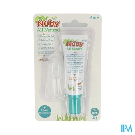 Nuby Citroganix Tand- en tandvleesgel + vingertandenborsteltje - 15g - 4m+