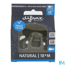 Afbeelding in Gallery-weergave laden, Difrax Fopspeen Natural 18m+ Uni/pure Grijs/clay
