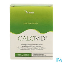 Load image into Gallery viewer, Calcivid 1000mg/800ie Lemon Chew 90
