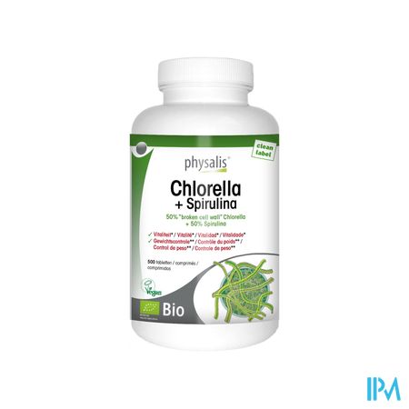 Physalis Chlorella + Spirulina 500mg Comp 500