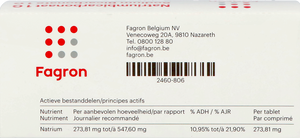 Natriumbicarbonaat 1g Ud Tabl 50 Fag