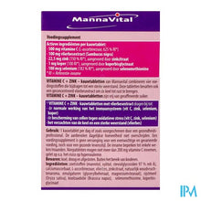 Load image into Gallery viewer, Mannavita Vitamine C + Zink Kauwtabl 60
