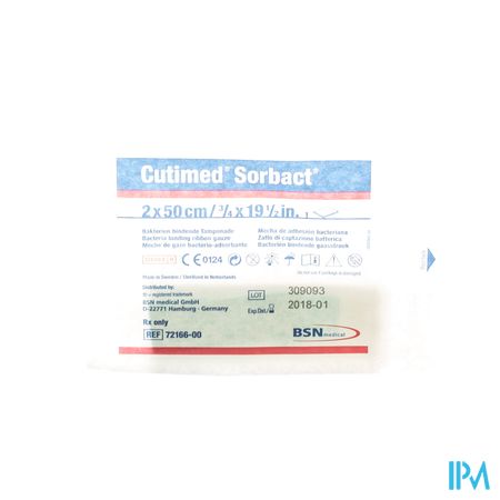 Cutimed Sorbact Gaasstrook 2x50cm 1 7216600