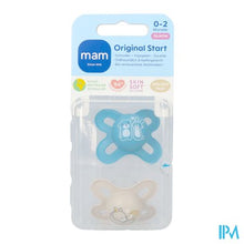 Load image into Gallery viewer, Mam Original Start Fopspeen Silic. 0-2m Blue 2
