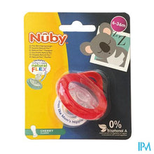 Afbeelding in Gallery-weergave laden, Nuby Fopspeen Natural Flex Kers 6-36m
