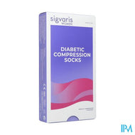 Sigvaris Diabetic Vrouw Kniekous l Long Wit