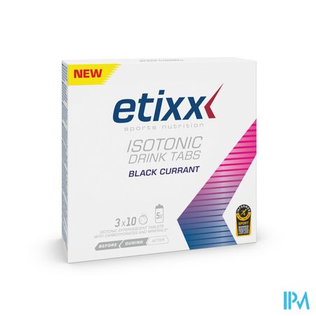 Etixx Isotonic Blackcurrant Bruistabl 3x10