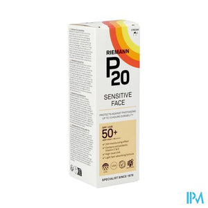 P20 Zonnecreme Sensitive Gezicht Spf50+ 50g