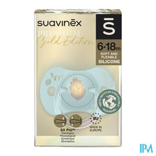Afbeelding in Gallery-weergave laden, Suavinex Gold Soother Silicone Revers. 6-18m Blue
