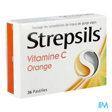 Afbeelding in Gallery-weergave laden, Strepsils Vitamine C Sinaasappel Past 36
