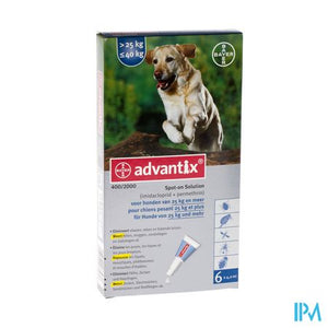 Advantix 400/2000 Honden 25<40kg Fl 6x4,0ml