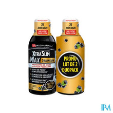 Load image into Gallery viewer, Xtraslim Max Draineur Zwarte Bes Duo 2x500ml
