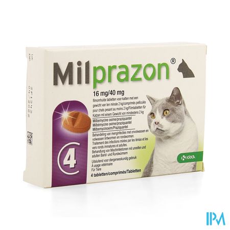 Milprazon 16mg/ 40mg Kat +2kg Comp 1x4