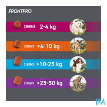 Load image into Gallery viewer, Frontpro 68mg >10-25kg Hond Kauwtabl 3
