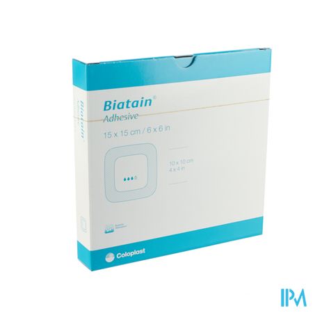 Biatain Schuimverband Adh 15,0x15,0cm 5 33421