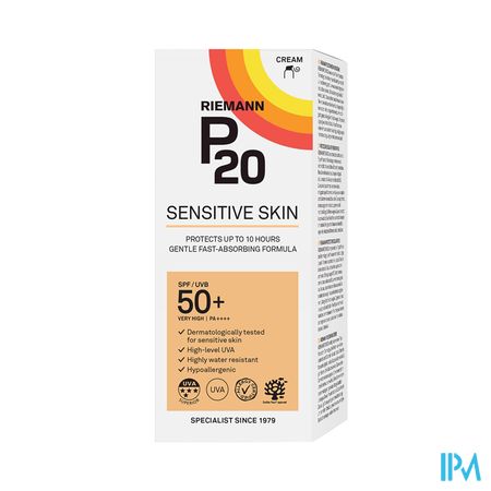 P20 Zonnecreme Sensitive Skin Spf50+ 200ml