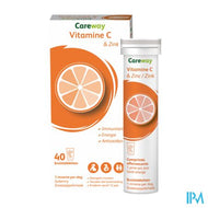 Careway Vitamine C & Zinc 1g/10mg Bruistabl. 40